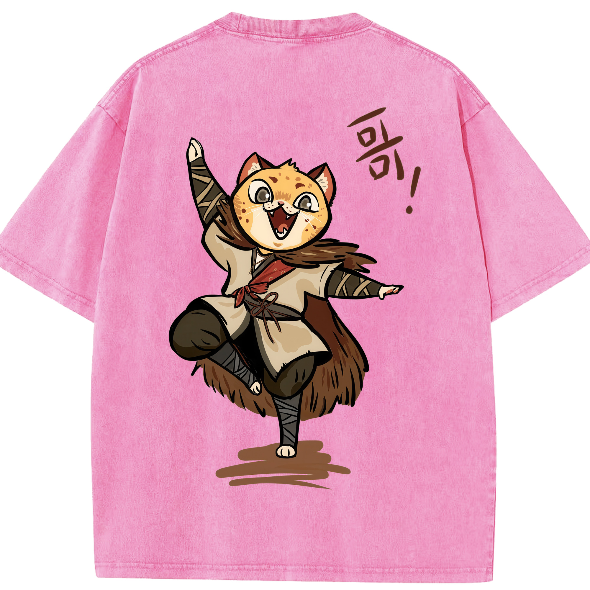 （画像用） Ne Zha 2 ナタ 魔童の大暴れ 綿100% ヴィンテージ風 半袖Tシャツ（背面プリント）